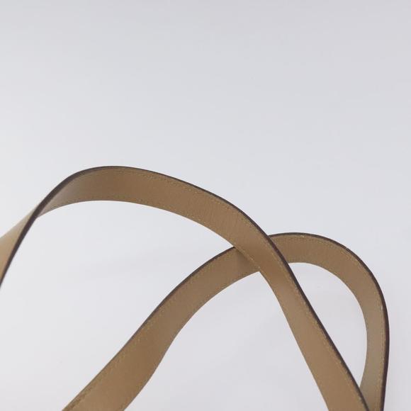 Salvatore Ferragamo Gancini Tote Bag Vinyl Brown Silver Auth BA2989